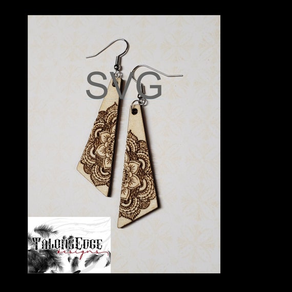 Download Mandala Earrings Svg Cut File Laser Cut Engrave No Etsy