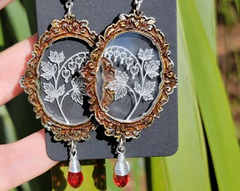 Poisonous Plants Earrings - Botanical - Toxic Deadly Flowers