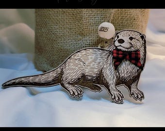 Otter Ornament - Personalized - Add Your Pet's Name - Otter Gift
