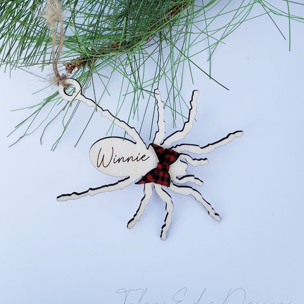 Tarantula Ornament - Personalized - Add Your Pet's Name - Tarantula Ornament - Spider - Invertebrate - Inverts - Holiday - Christmas Tree