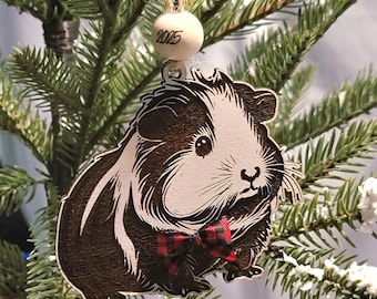 Guinea Pig Ornament - Personalized - Add Your Pet's Name - Piggy - Rodent