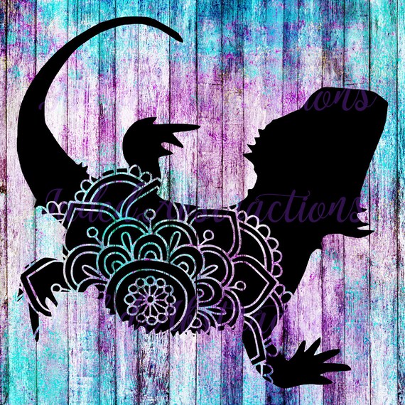 Download Bearded Dragon Mandala Vinyl Decal Decoration Waterproof Etsy