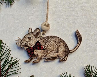 Degu Ornament - Personalized - Add Your Pet's Name -  Ornament - Amphibian - Holiday - Christmas Tree