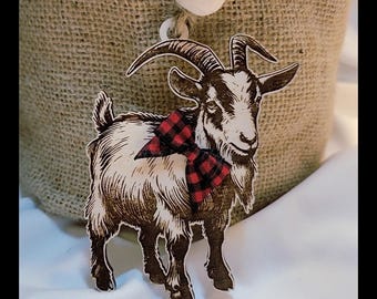 Goat Ornament - Personalized - Add Your Pet's Name - Goat Gift