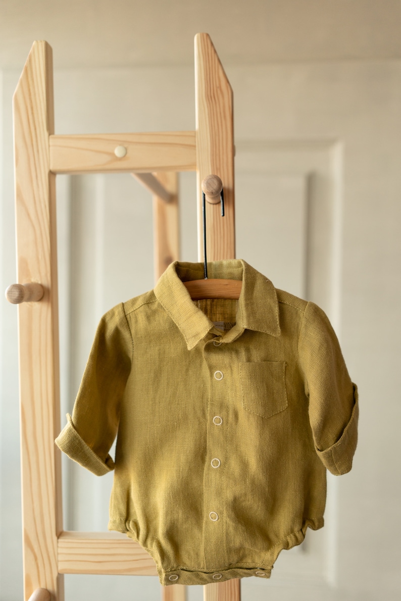 Baby Boy Linen Shirt Baby Linen Outfit for Boy Linen Unisex Etsy