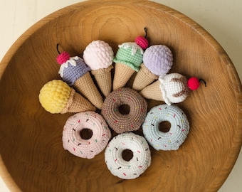 Newborn Doughnut Toy Photo Prop, Newborn Photography Ice-cream Toy, Newborn Photography Props, Newborn Food Photo Props, Baby Play Food Toys