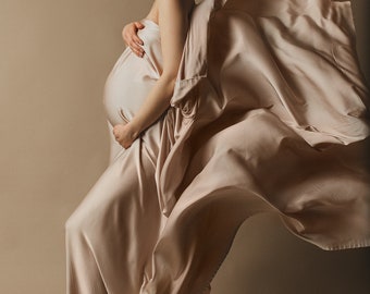 Maternity Silk Fabric, Silk Maternity Gown, Maternity Photo Prop, Maternity Photography props, Maternity Tossing Fabric,Pregnancy Photo Prop