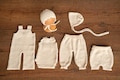 Natural Newborn Crochet Romper and Bonnet Set, Newborn Knitted Outfit, Newborn Knitted Blanket, Newborn Photography props, Baby Girl Romper product logo