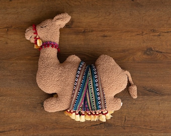 Camel Posing Pillow Toy for Newborn Photography or Nursery Decor