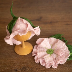 Baby Blumen Filzhut, Blumen Neugeborenen Merino Wolle gefilzter Teppich Set mit gefilzten Hut für Mädchen, Neugeborenen Fotografie Requisiten, Neugeborene gefilzte Requisiten Set
