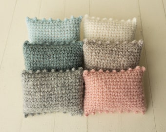 Newborn Knitted Pillow, Newborn Crochet Pillow Photo Prop, Newborn Photography Props, Newborn props for photography, Newborn posing pillow