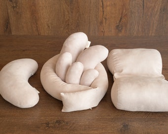 FILLED Newborn Posing Pillows Kit, Butterfly Posing Pillow Newborn, Baby Contoured Pillow, Newborn Posing Bean Bag, Newborn Photography Prop