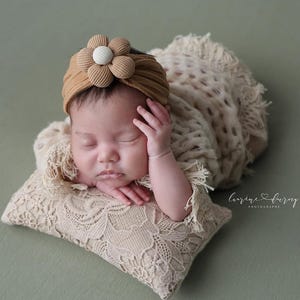 Newborn posing pillow — soft pastel shades, plush support, and essential prop for cozy, timeless baby photography