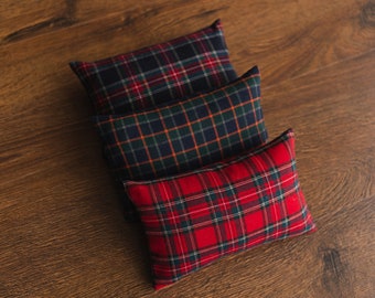 Newborn Plaid Photo Pillow, Newborn Posing Pillow, Newborn Christmas Pillow, Newborn Photography props, Christmas Newborn Photo Props