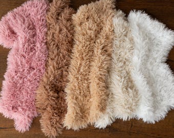 Fluffy Knitted Blanket for Newborn Photography Props, Knit Chunky Blanket Newborn, Newborn Knit Blanket, Newborn props for photography