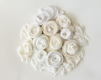 Envoltura de tela blanca para recién nacidos, envoltura elástica para recién nacidos, accesorios para fotos de recién nacidos, envoltura para fotografía, tela para posar recién nacidos, envoltura para fotografía de bebés