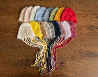 Newborn Knitted Wrap & Bonnet Prop Set, Newborn Knitted Outfit, Newborn Photography Props,Newborn Knitted Bonnet, Baby Props for Photography