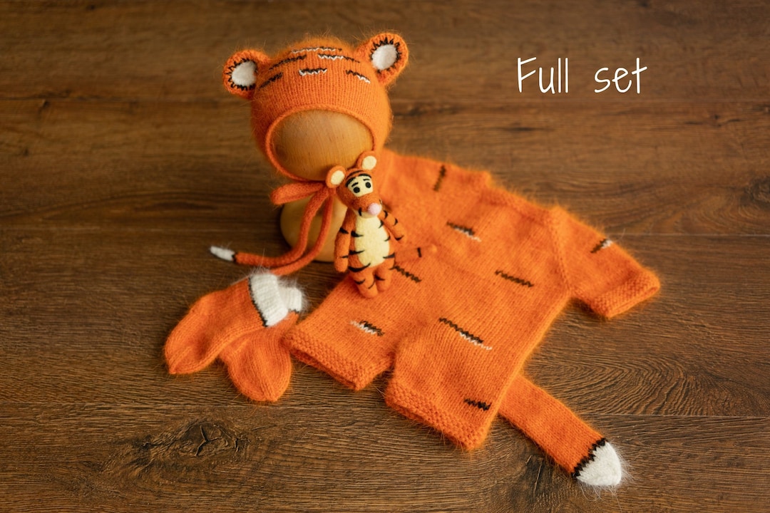 Terry Stuff Dress For Newborn Baba In Tiger Print Green Color main image 1