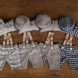 Vestito neonato ragazzo, cappello da giornalaio ragazzo neonato, vestito neonato per il ritorno a casa ragazzo, accessori per la fotografia neonato, berretto da giornalaio per neonati tuta neonato ragazzo