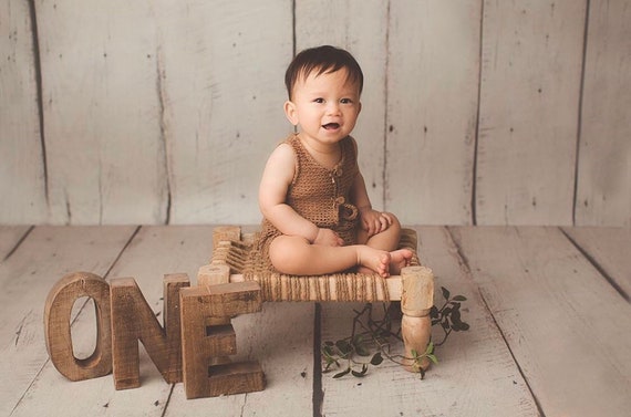 First Birthday Wooden ONE Sign matching headband is separate