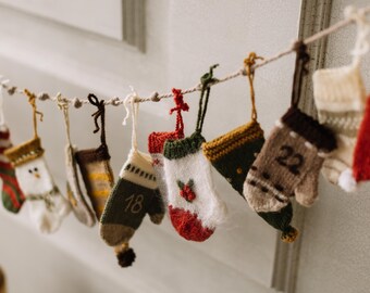 子供用ニットクリスマスアドベントカレンダー、ニットアドベント