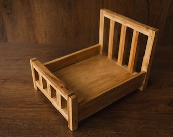 Newborn Photography Bed, Real Wood Newborn Bed Prop, Newborn Photography Props, Newborn Wooden Bed, Newborn Photo Prop, Newborn Chair Prop