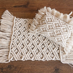 Makramee Neugeborenen Teppich, Makramee Kissen, Neugeborenen Fotografie Requisiten, Makramee Neugeborene Requisiten, Neugeborene gestrickte Makramee Decke, natürlicher Makramee Jute Teppich