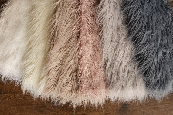 Newborn Flokati Faux Fur Rug Newborn Photography Props Basket