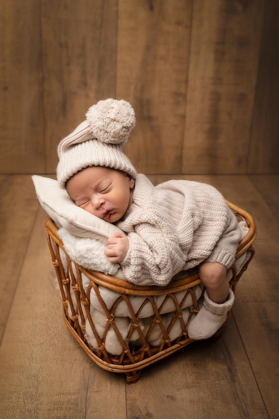 Batik Chunky Knit Baby Sweater, Unisex Baby Knitted Sweater