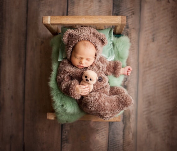 Traje de oso recién nacido, juguete de oso de peluche recién nacido, traje  de Navidad para