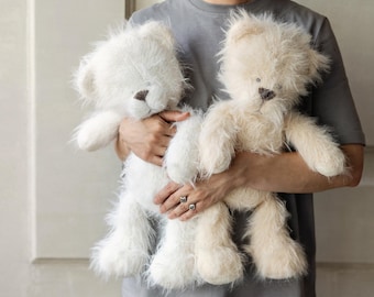 Oso de peluche grande y esponjoso de punto, accesorio para fotos de recién nacidos, juguete de peluche, regalo para baby shower y regalo de primer cumpleaños.