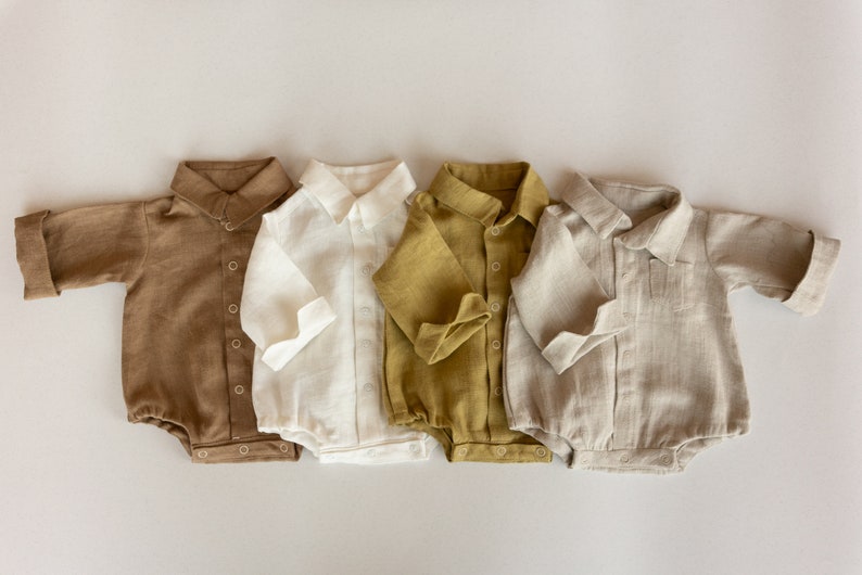 Baby Boy Linen Shirt Baby Linen Outfit for Boy Linen Unisex Etsy