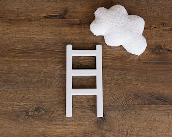 Wooden Ladder Photo Prop for Newborn – Baby Photography Prop, Small Wooden Stairs Decor