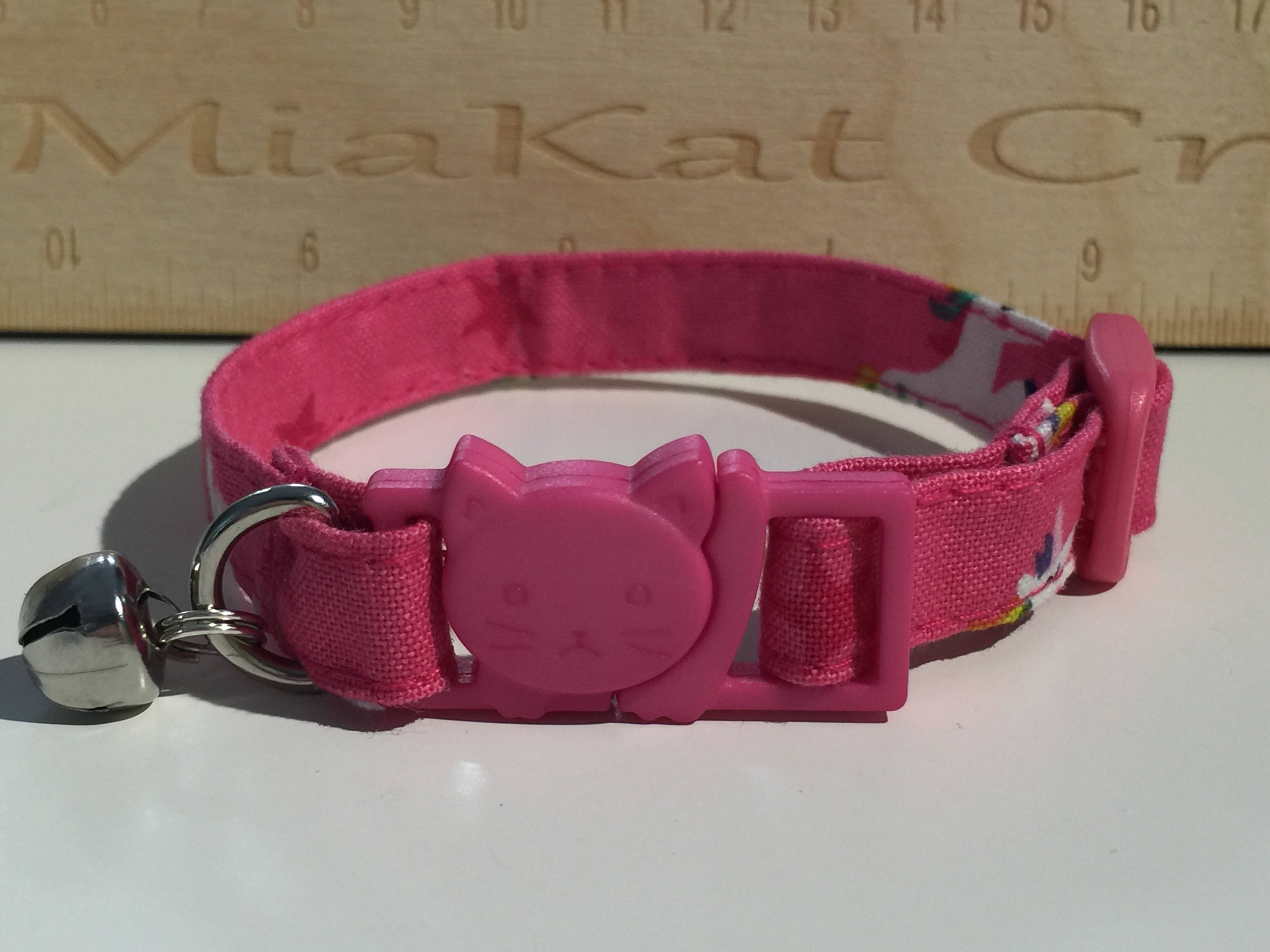 Girls Cat Collar Kitten Collar Pink Cat Collar Handmade Etsy