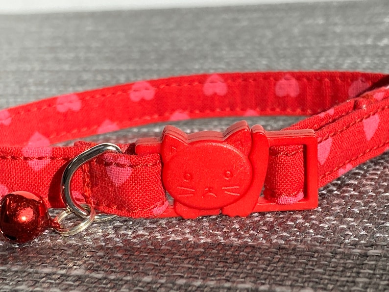 Valentine Cat Collar Heart Cat Collar Girl Cat Collar Etsy