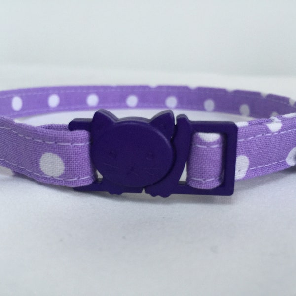 Cute CatGirl Choker | Spotty Choker | Purple Choker | Cat Lover Gift | Cat Fancy Dress | Cat Necklace | CatWoman | Fabric Choker