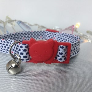 Soft Cat Collar | Kitten Collar | Adjustable Collar | Breakaway Collar | Collar with Bell | Unisex Collar |Fish Collar | Safety Collar