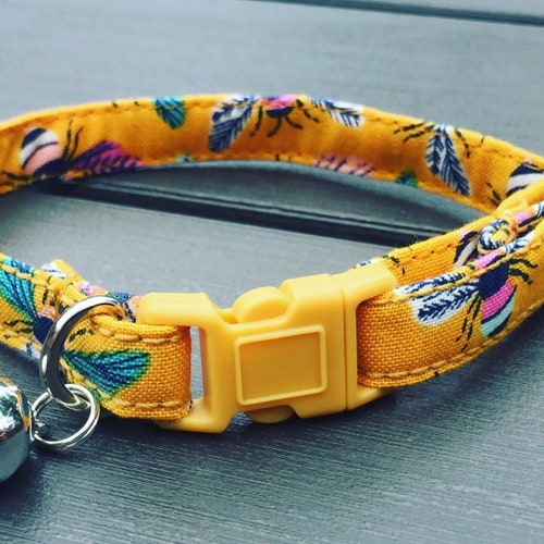 Bee Collar | Cat Collar | Girl Cat Collar | Kitten Collar | Safety Collar | Cat ID Collar | Bright Cat Collar | Boy Cat Collar | Breakaway
