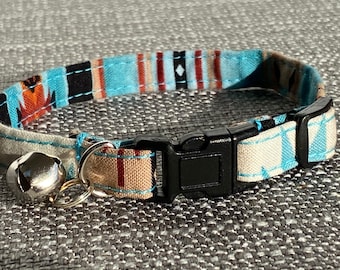 Tribal themed Cat or kitten Collar |  Breakaway Safety Collar with bell