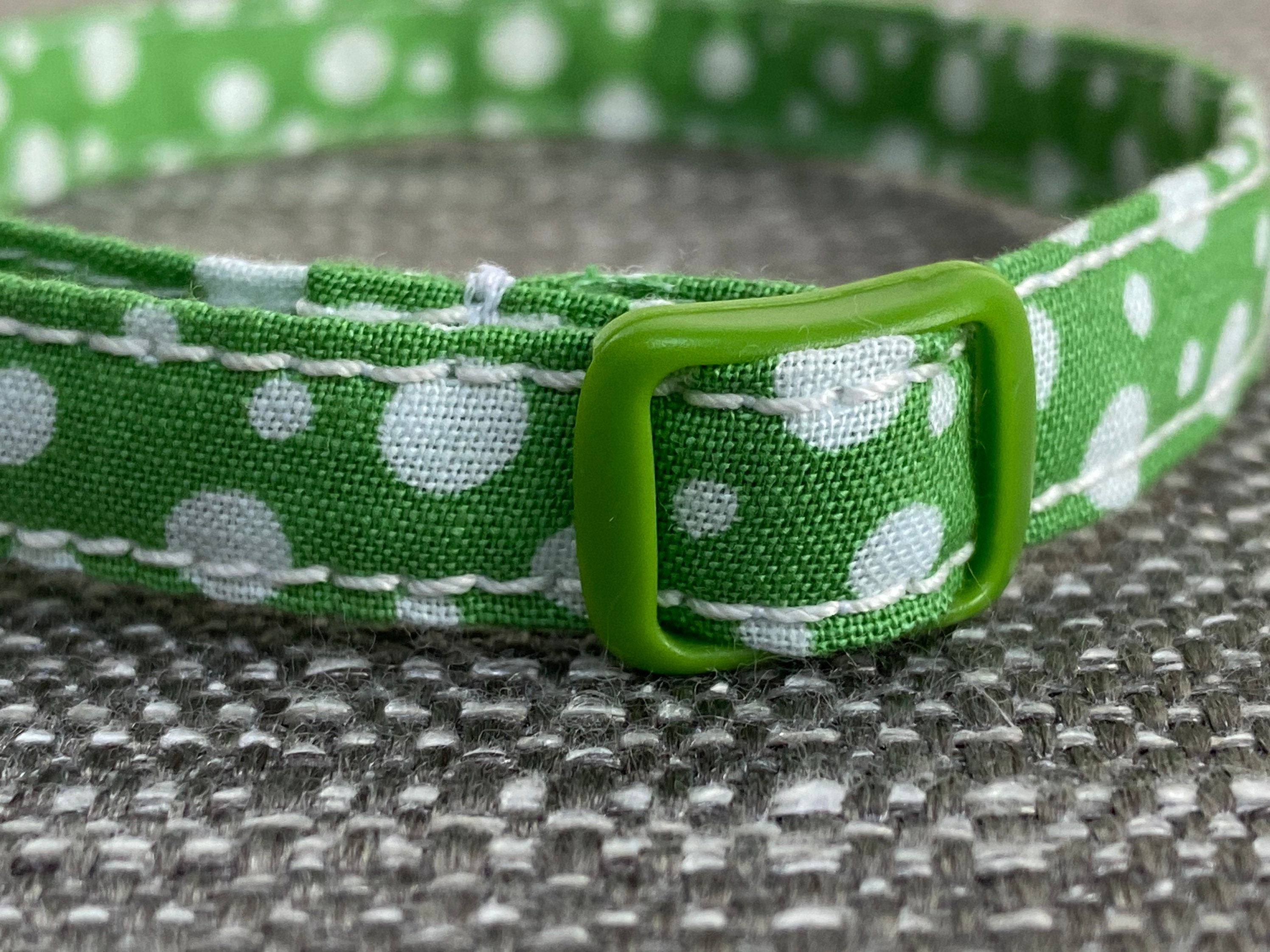 Green Spotty Cat Collar Kitten Collar Boys Cat Collar Etsy 日本