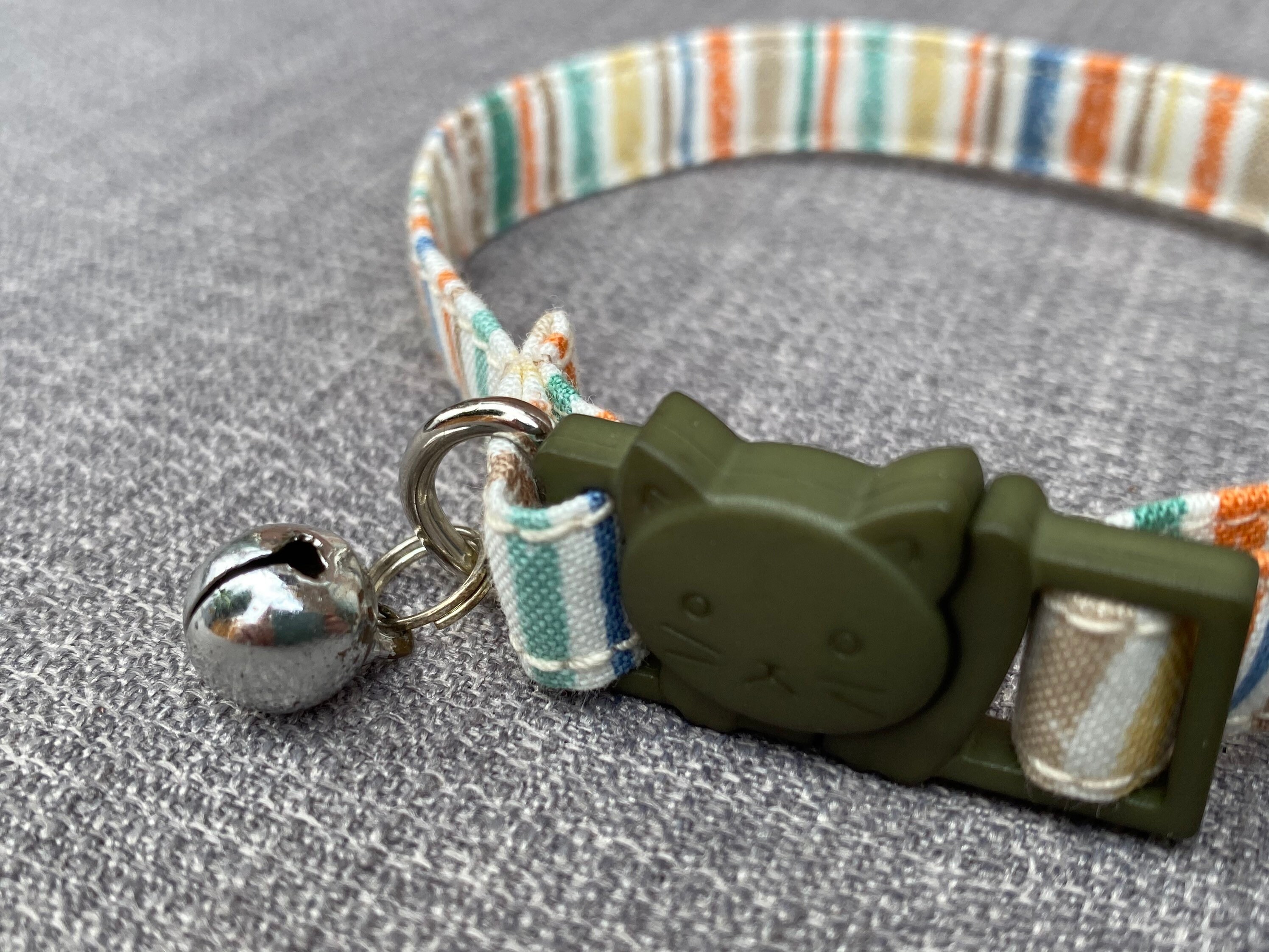 Stripey Cat Collar Cat Collar Girl Cat Collar Kitten Etsy