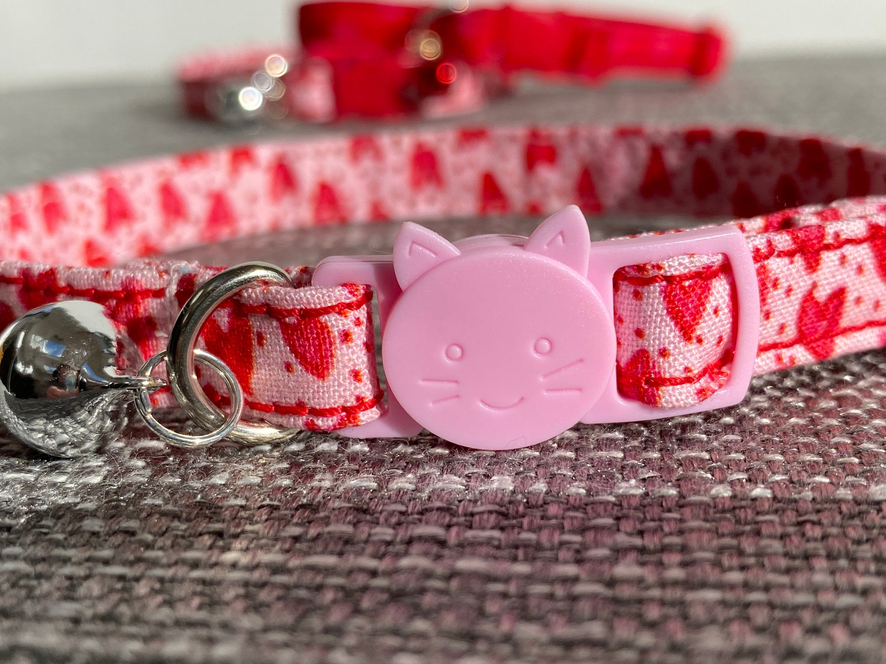 Red Collar Cat Safety Collar Kitten Safety Collar Etsy