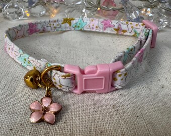 Pink Star Cat Collar | Unicorn Kitten Breakaway bell Collar