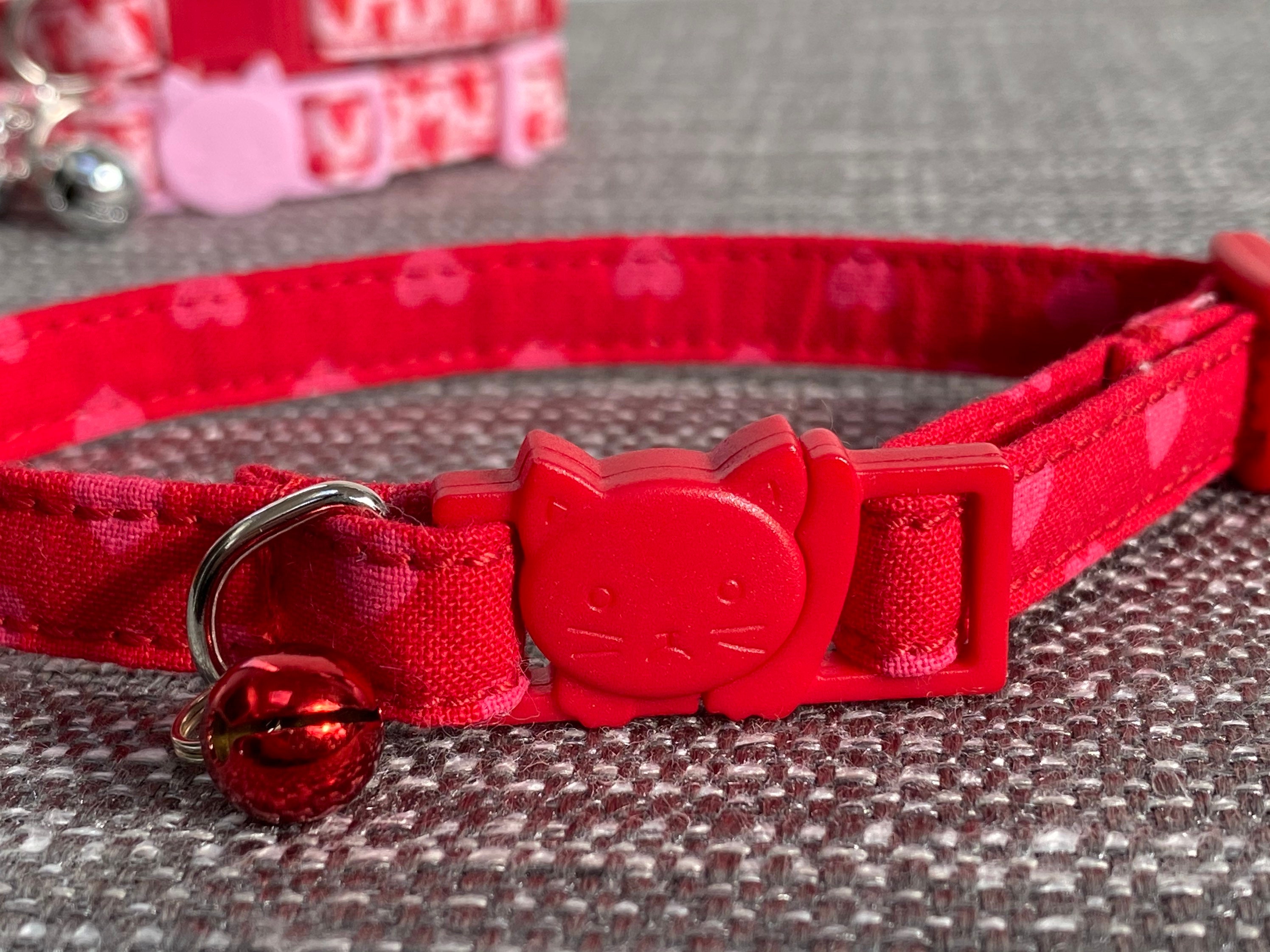 Valentine Cat Collar Heart Cat Collar Girl Cat Collar Etsy