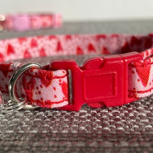 Red Collar | Cat Safety Collar | Kitten Safety Collar | Valentine Cat Collar | Kitten Collar | Red Collar | Love Heart Collar
