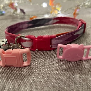 Harlequin Pink collar | Cat Safety Collar | Pink Cat Collar |Kitten Safety Collar | Cat Collar | Kitten Collar | Boy Collar