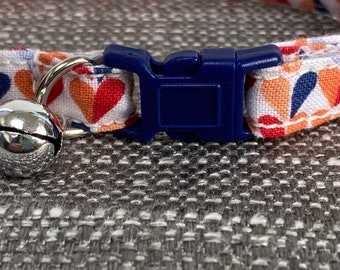 Valentine Heart Cat & Kitten Collar | Lightweight safety with bell