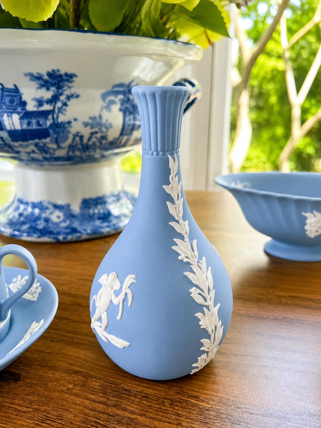 Wedgwood Jasperware Blue Vase - Etsy