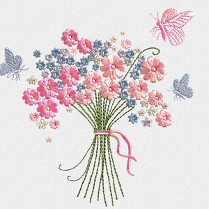 Blumenstrauß Stickdatei, Stickdatei