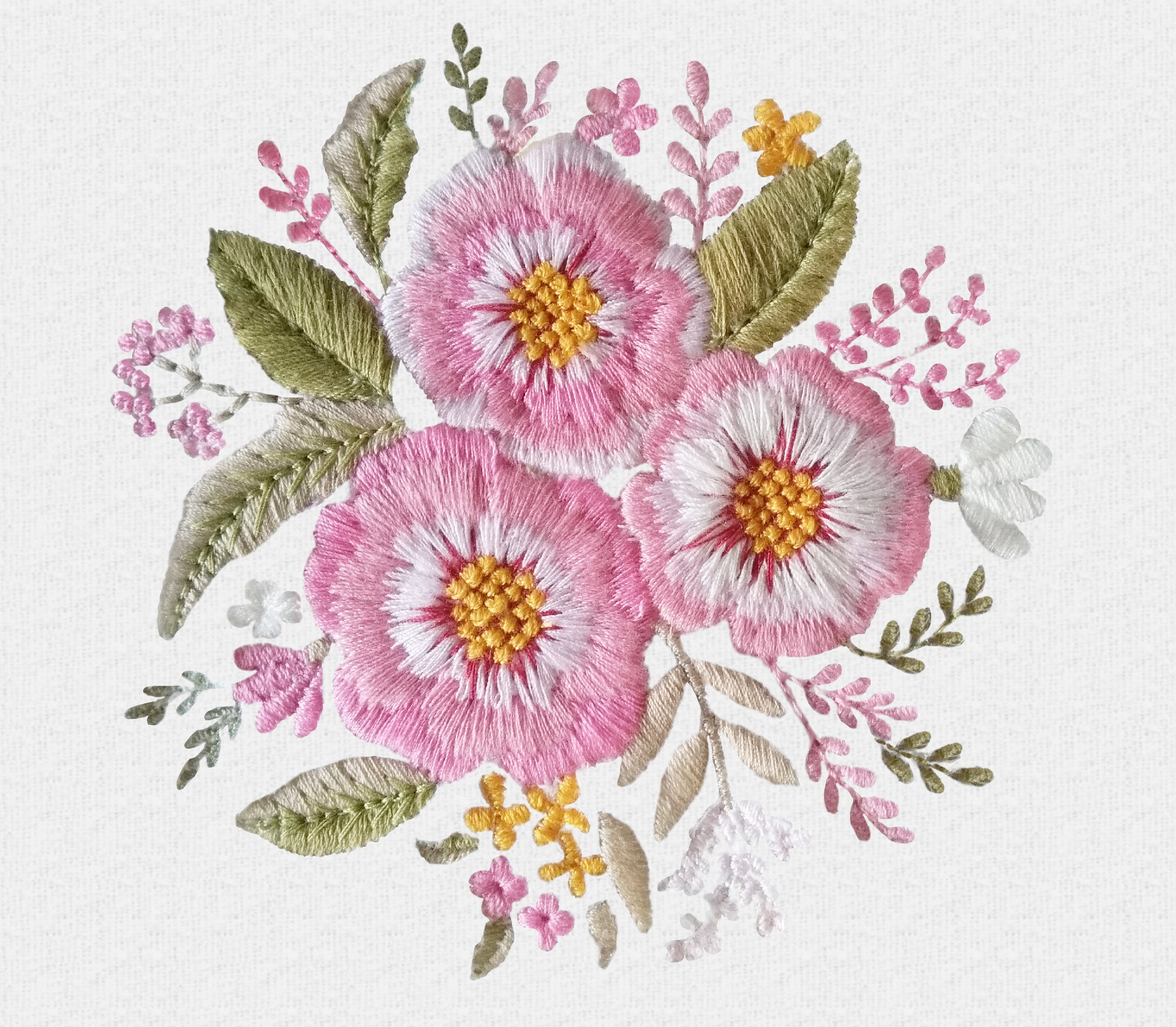 Flower Machine Embroidery Design. Floral Embroidery Files. Etsy